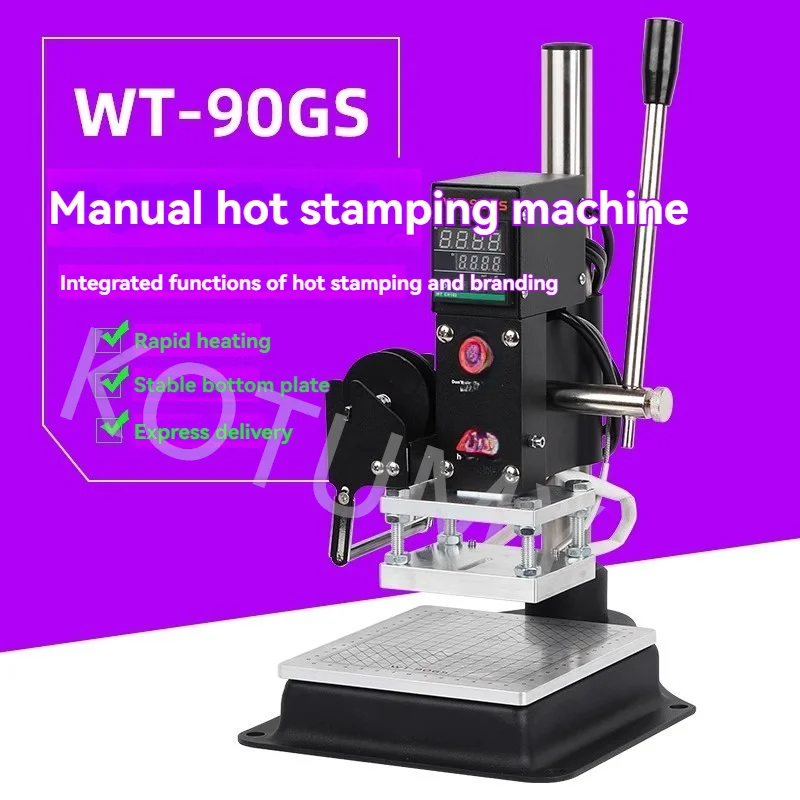 

Hot Stamping Machine Pvc Wood Grain Pu Leather Manual Flipping Hot Stamping Machine Hot Stamping Paper Holder