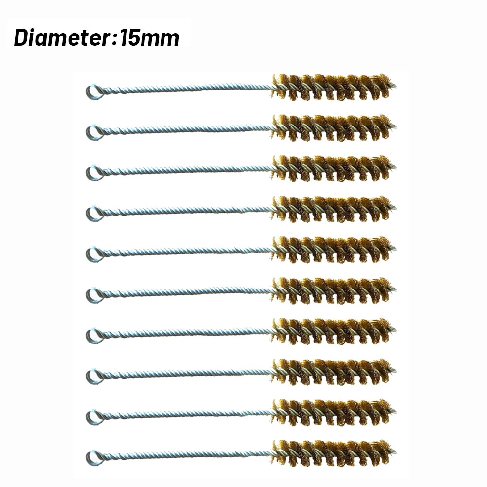 10 Buah Sikat Tabung Kawat Logam untuk Pembersih Pipa Sikat Silinder Baja Tahan Karat untuk Ukuran Diameter 10Mm Hingga 30Mm