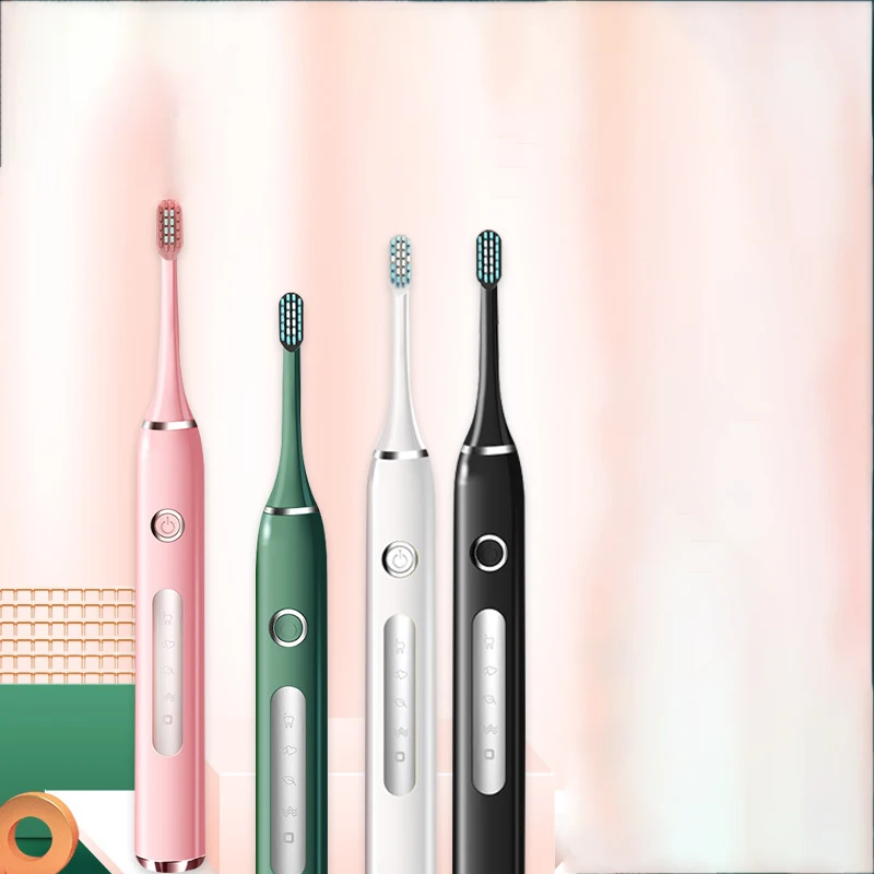 Newest Ultrasonic Electric Toothbrush Rechargeable USB with Base 4 Mode 16Gears  Adults  IPX7Waterproof Travel Box Holder