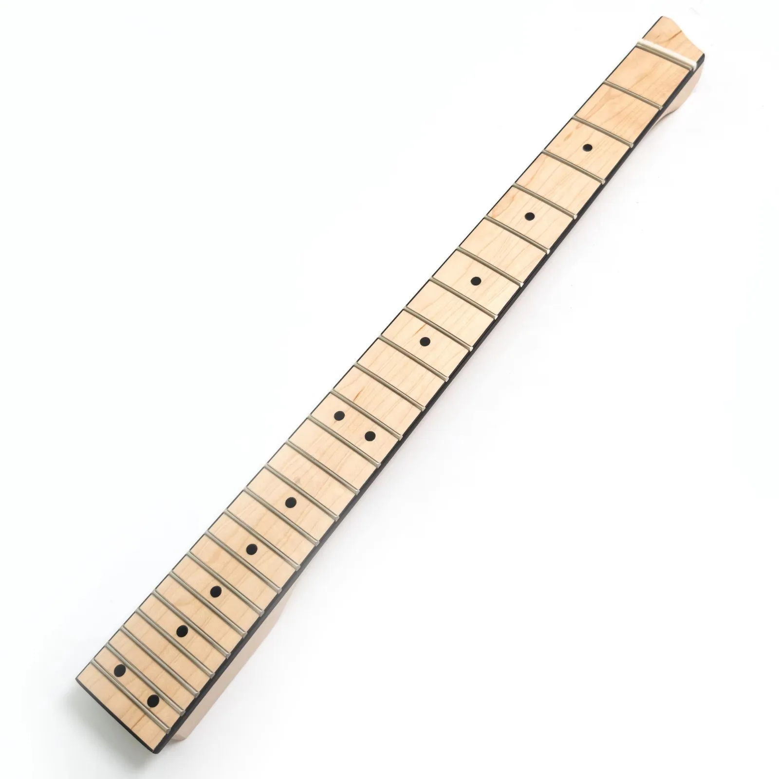 Headless Electric Guitar Neck Maple Fingerboard 24 Frets Bone Nut 56mm Heel Width 42mm String Spacing 14 Inch Radius