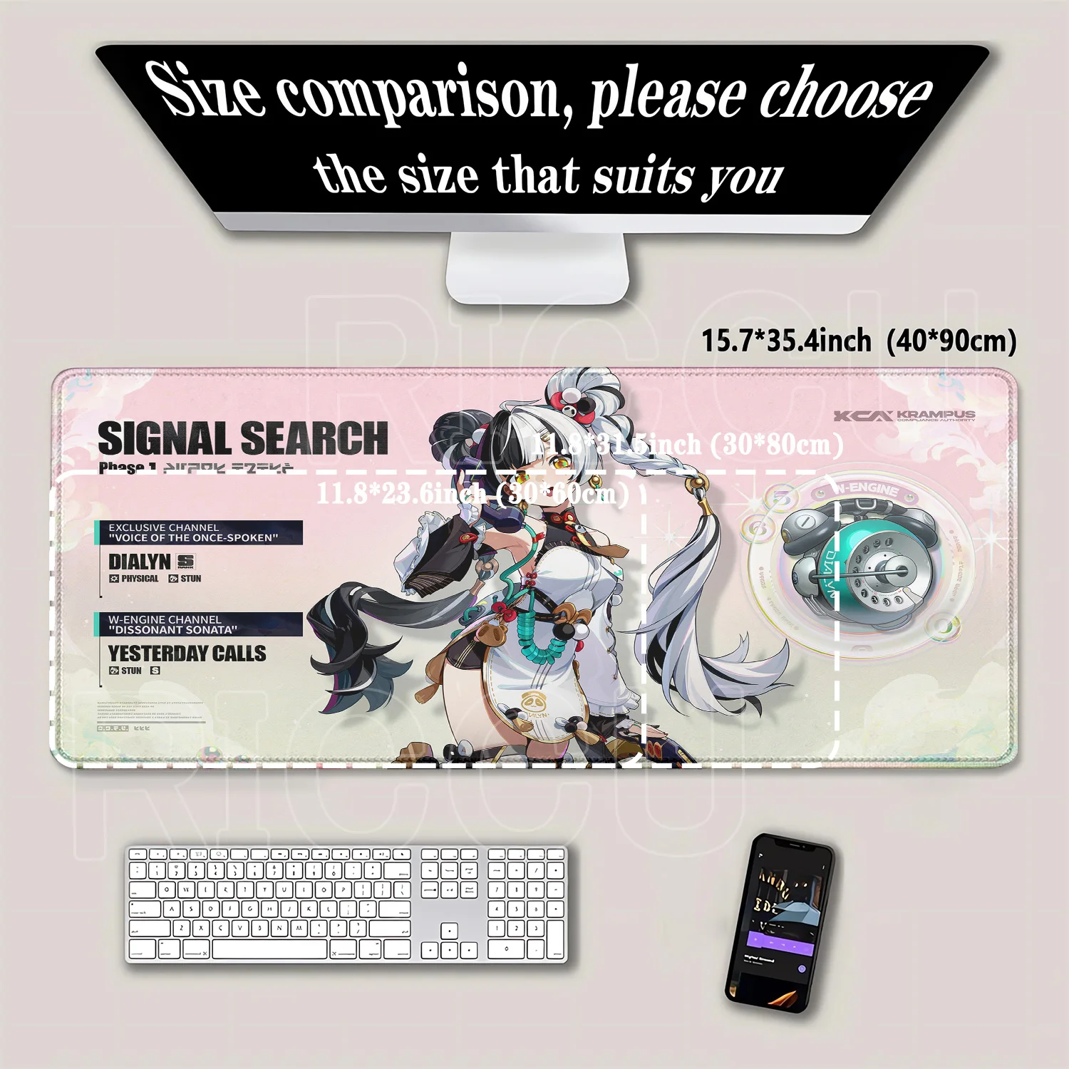 لوحة ماوس ديالين هوشيمي ميابي إلين جو زينليس زون زيرو زد زد زد Kawaii أنيمي فتاة لعبة ماوس الوسادة كبيرة المطاط لوحة المفاتيح حصيرة مكتب #4