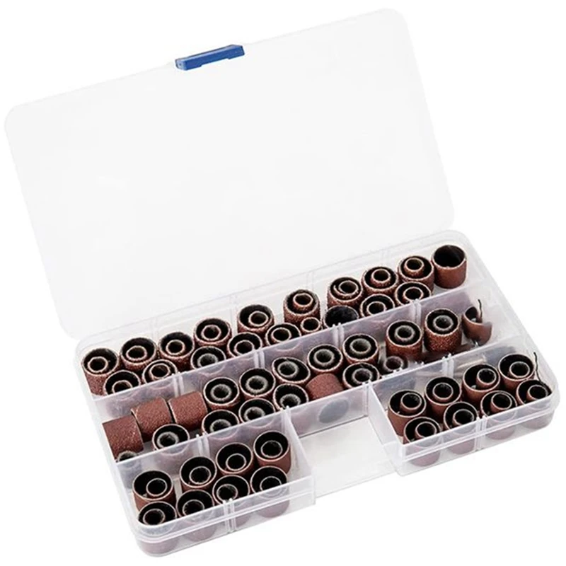 Anel Abrasivo Set para Nail Drill, Lixar Belt, Grossa Lixar Belt, 4 Spindle Kit Rotary, 104 PCs