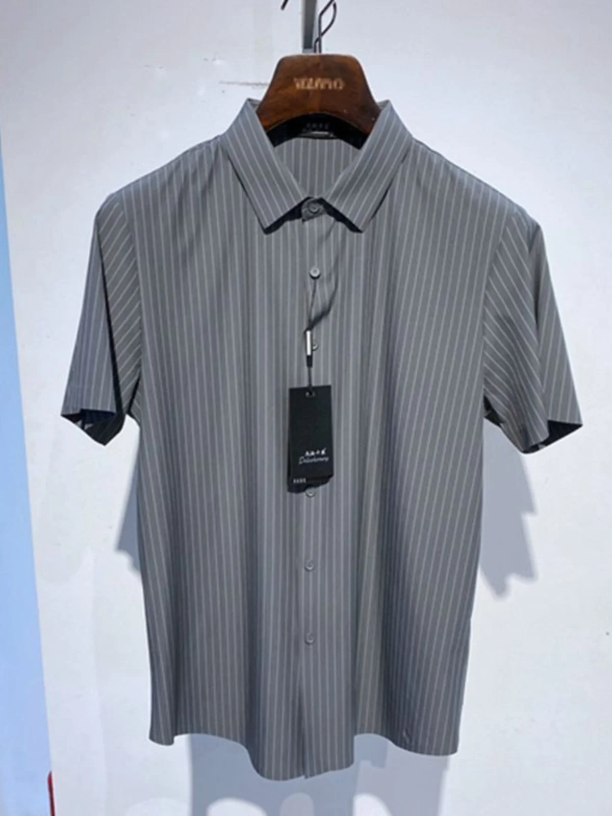 

Lightweight Short Sleeve Shirt Men's Business Casual Breathable Comfortable Summer Fashionable Slim Fit Nylon Polyester Blend