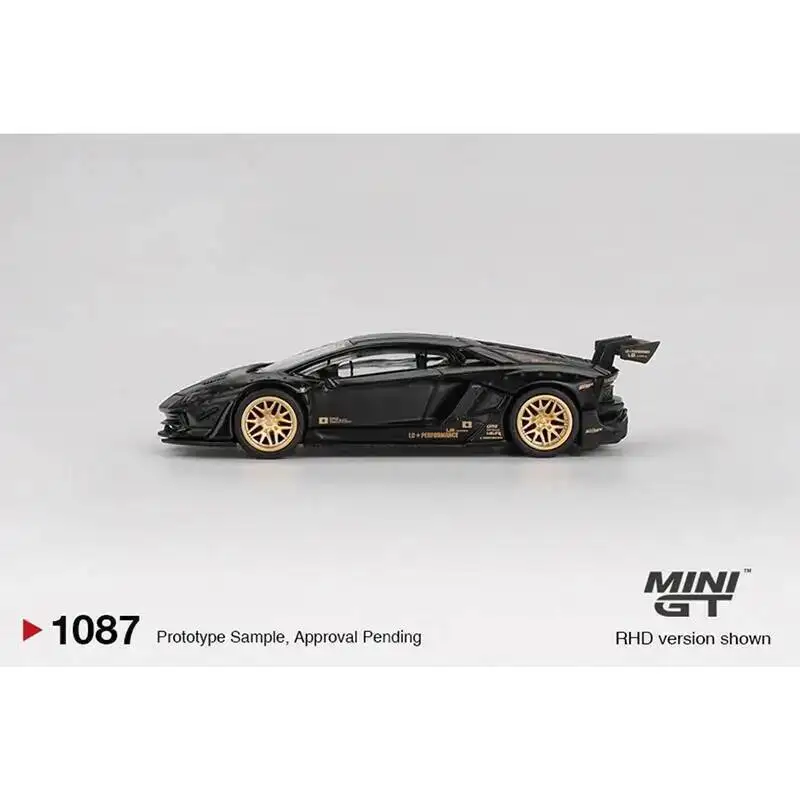 PreSale MINIGT 1087 1:64 LBWK LB WORKS Lamborghini Limited Edition Matte Black Diecast Car Model Collection Toys