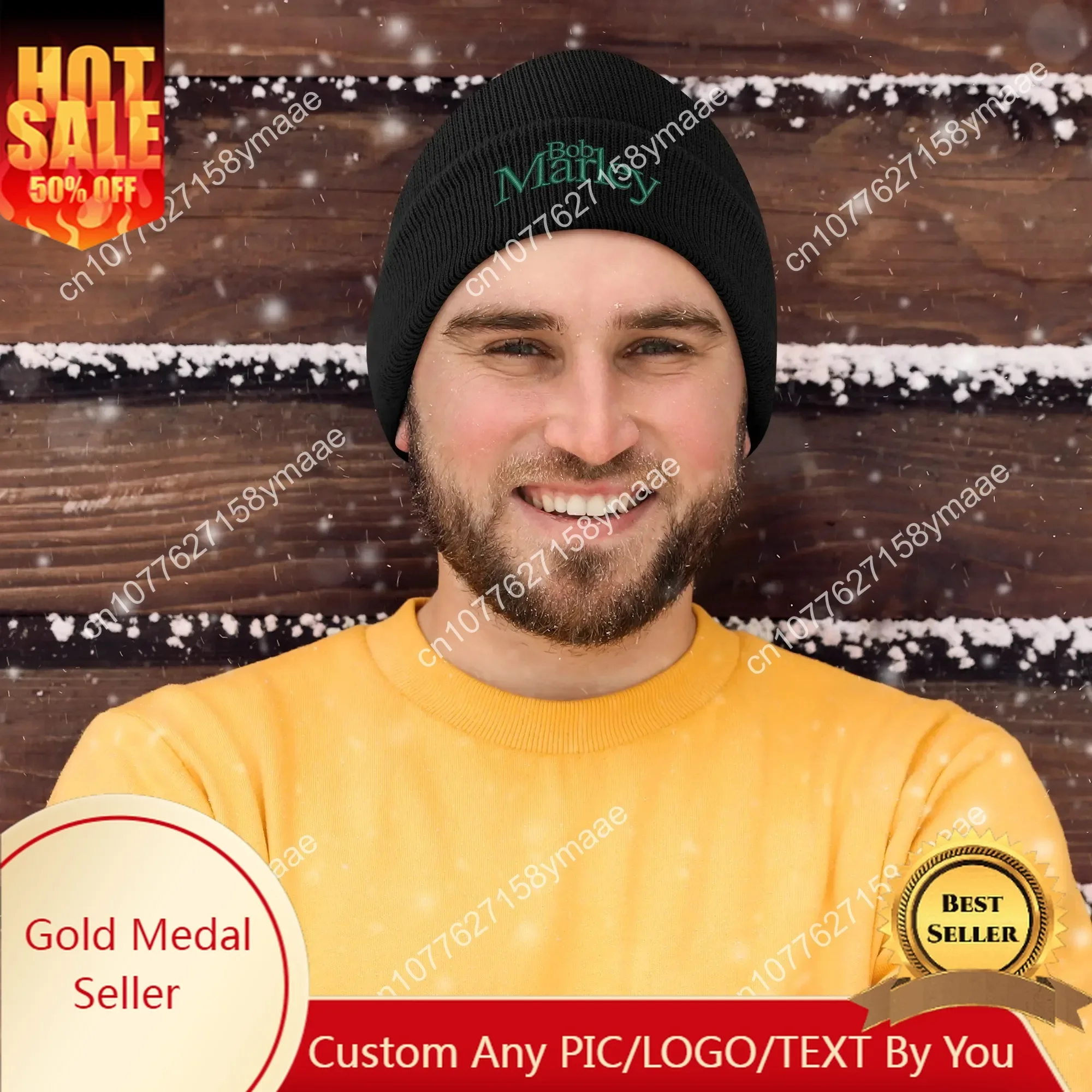 

Bob Marley Embroidery Hats Mens Womens Keep Warm Embroidered Beanie Personalized Customized Winter Knit Skull Pullover Caps