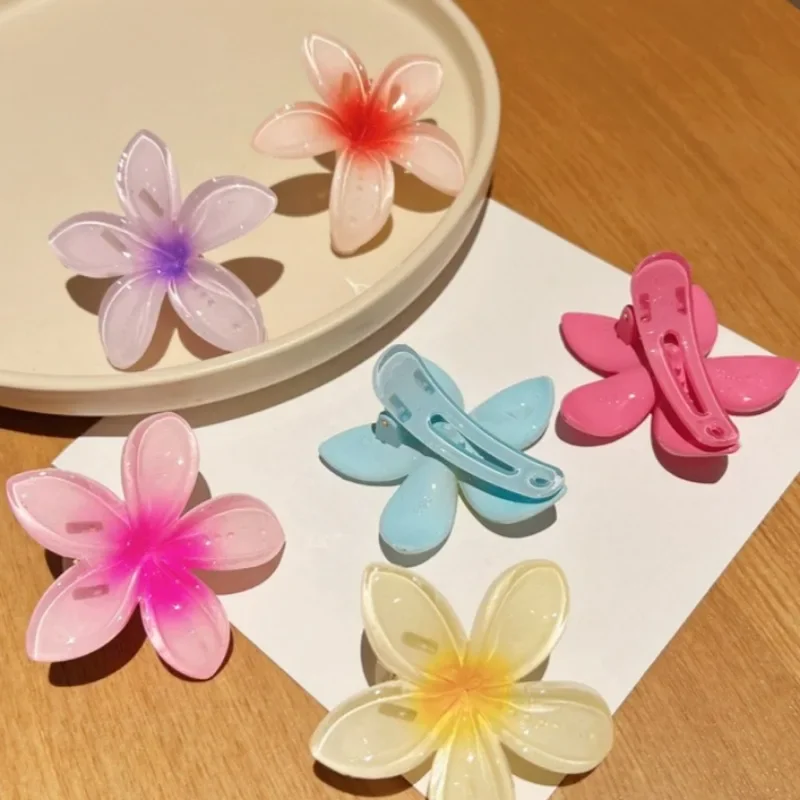 1/6 قطعة جديد البيض زهرة مقاطع الشعر 4/7 سنتيمتر للنساء عطلة الشاطئ بوهيميا نمط الانفجارات الجانب مشبك شعر كبير الفتيات إكسسوارات الشعر #3