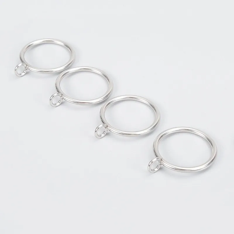 40 pcs 50mm Metal Window Curtain Rings, Easy Install and Smooth Sliding On Rod, ideal for Bathroom Shower Panel, Silver