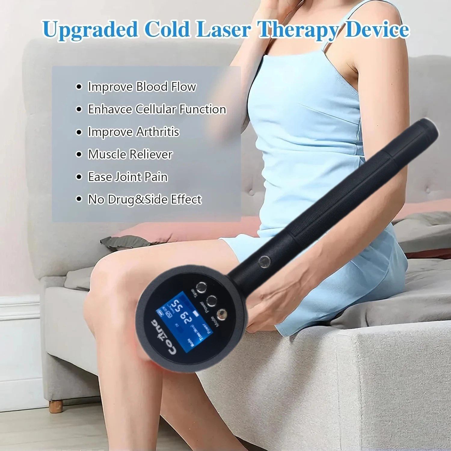 

Холодный лазерный физиотерапевтический массажер 808 нм и 650 нм Портативное терапевтическое устройство для эффективного лечения боли в теле и расслабления