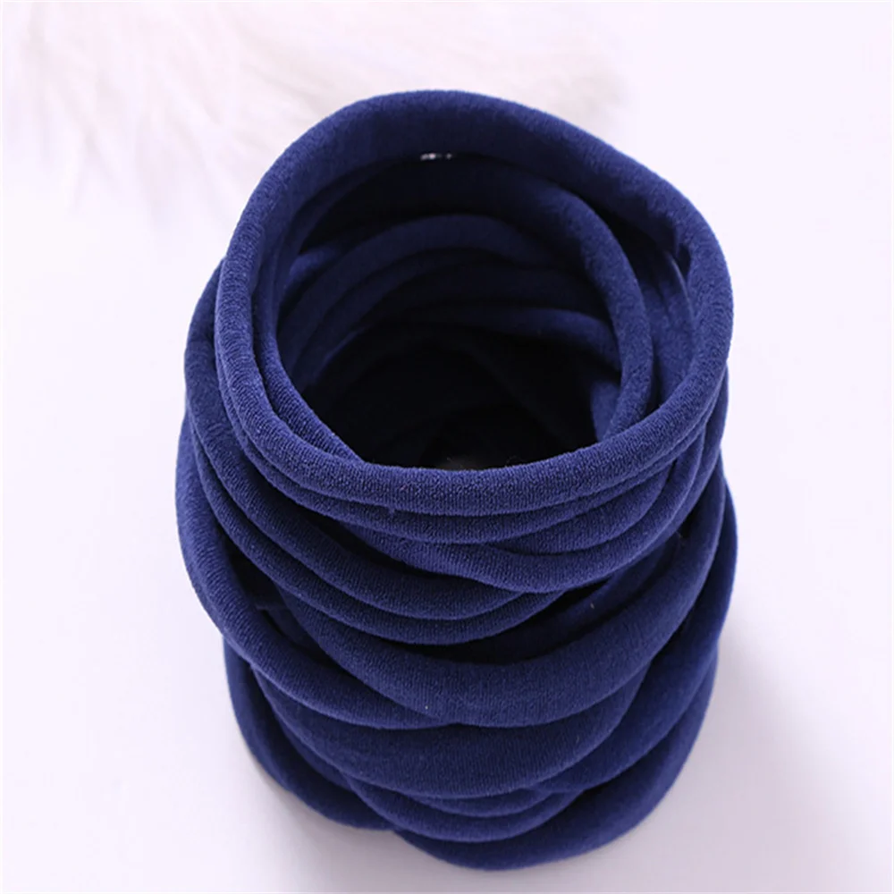 Seamless Nylon Children Hairband Solid Color Soft Elastic Baby Hair Rope European  American Style Baby Simple Headband Gift