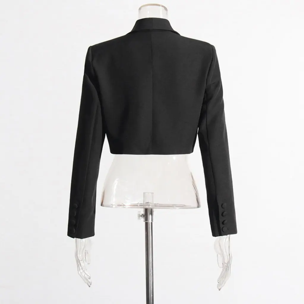 

Women's French Socialite Style Patchwork Diamond Long-Sleeved Short Suit Jacket Luxury Design Accessible New Arrival