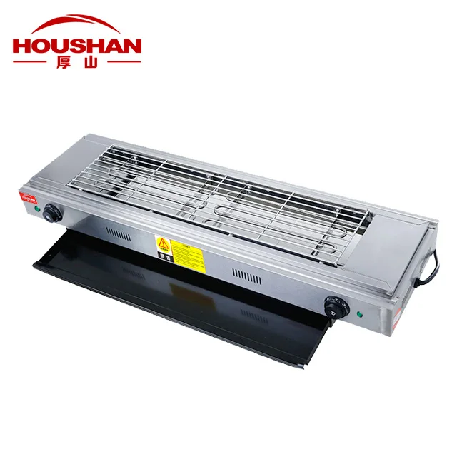 

Double Temperature Controlled Electric Barbecue Grill With Oil Pan