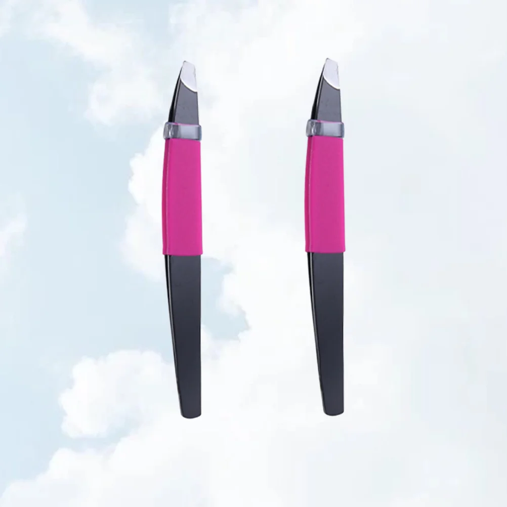 2 Stück Augenbrauenklemme aus Edelstahl, vergoldet, leicht, sicheres Design zum Trimmen von Augenbrauen, falschen Wimpern, Anwendung, Formung