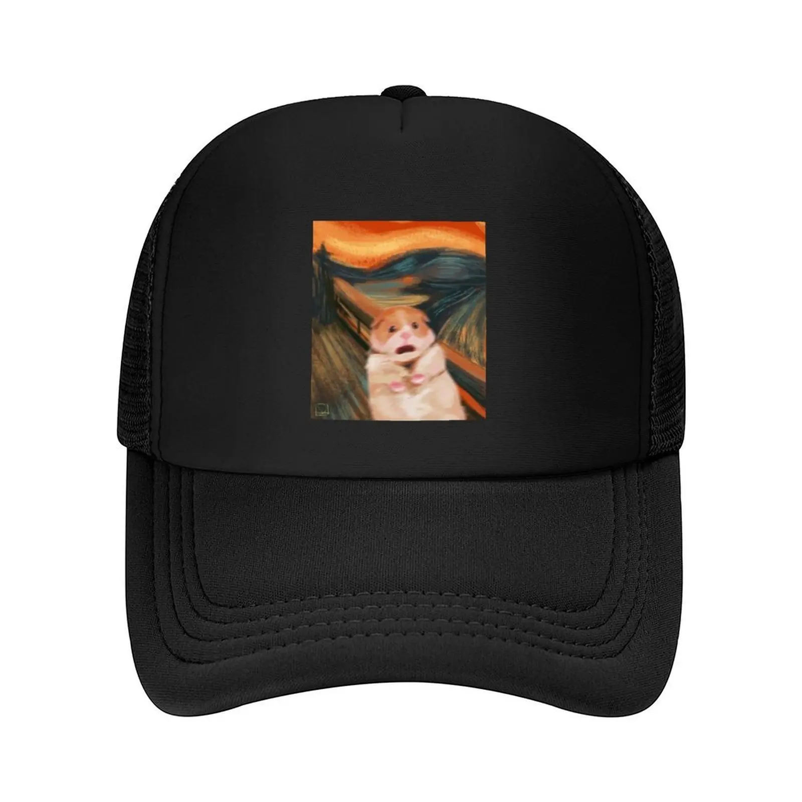 

Shocked hamster Baseball Cap luxury caps black golf hat genuine Military Cap Man For Girls Men's