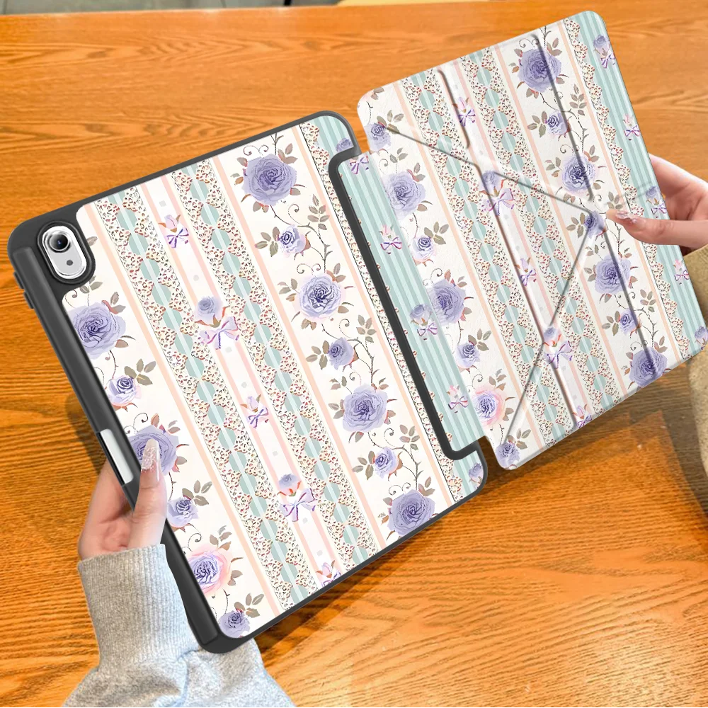 Stripe Collage Art Collage Print Tablet Case For Samsung For Galaxy Tab S7 FE S8 S7+ S8+ 12.4 inch S10+ S9+ S6 Lite 10.4 inch