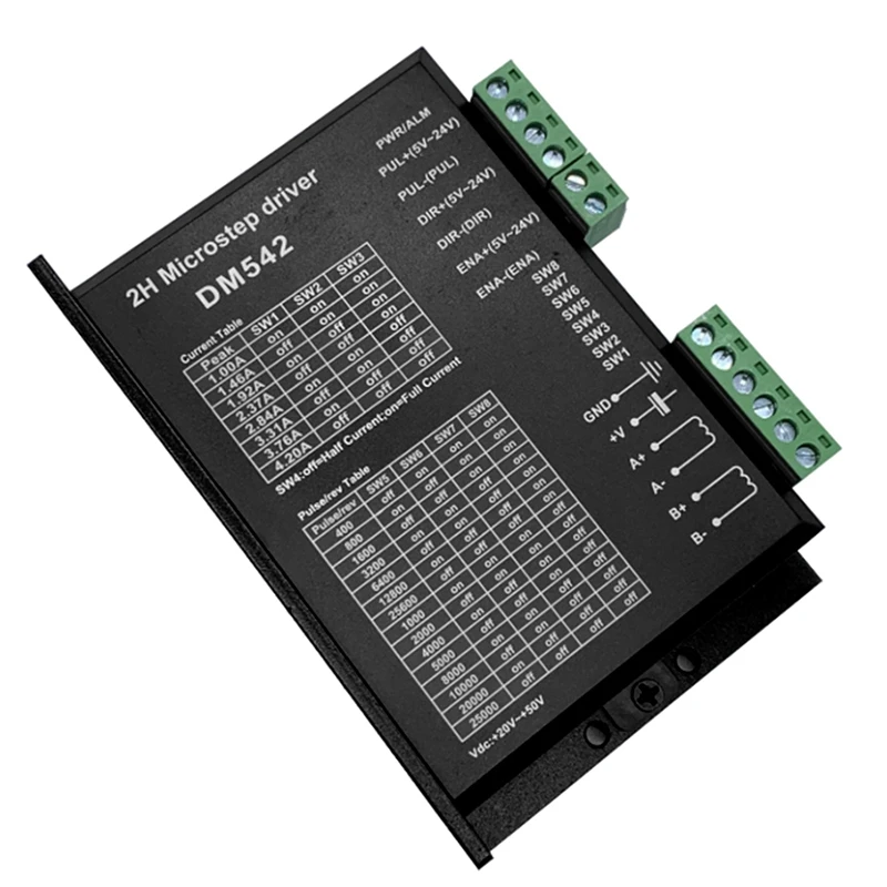 

Новый! !Драйвер шагового двигателя, драйвер шагового двигателя DM542 Dsp, цифровая плата драйвера для Nema 17, Nema 23, и т. д.