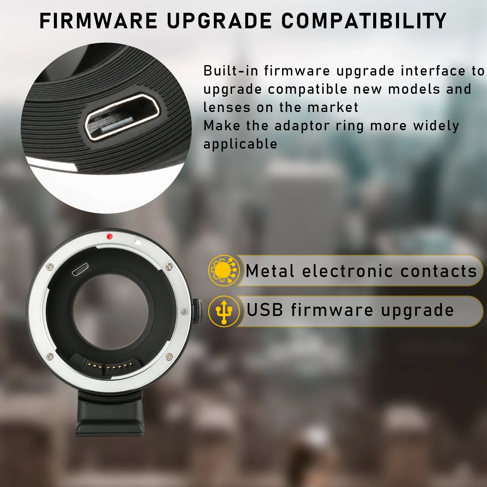 

NEW VILTROX Anillo Adaptador EF-FX1 Para Camaraanillo Adaptador Lente Enfoque Automatico Para Lente Can on EF/EF-S Fujifilm Fuji