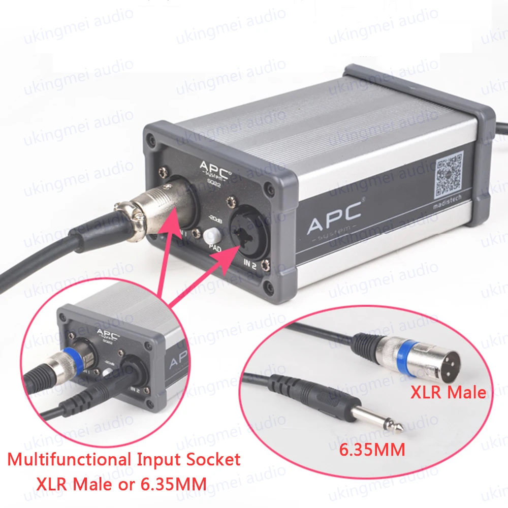 20 db double balanced transm audio noise isolator signal isolation distributor filter eliminates acoustic static sound for mixer