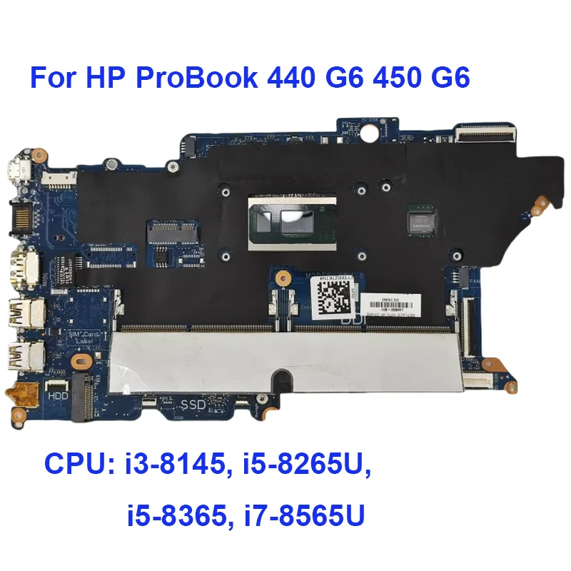 X8J-6L For HP ProBook 440 450 G6 Motherboard with CPU Processor I3