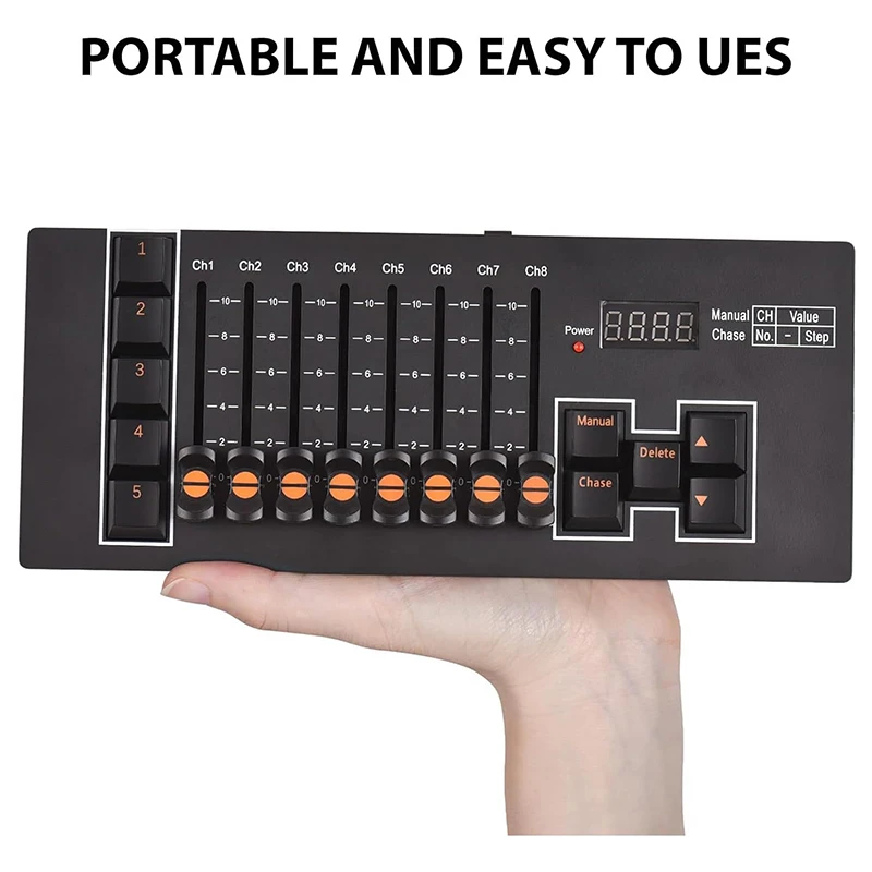 Mini 40 Channels DMX512 Rechargeable Console Stage DJ Light Controller For Disco Pub Light Controller Panel DMX Light Console