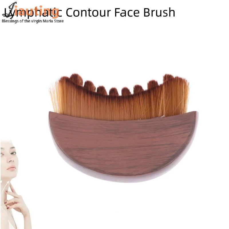 Cepillo facial de contorno linfático, cepillo facial de cepillado en seco, masajeador de drenaje linfático para esculpir la cara