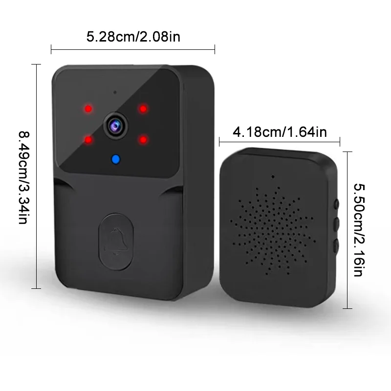 الذكية واي فاي جرس باب يتضمن شاشة عرض فيديو كاميرا ذكي فيديو جرس باب إنتركوم الأشعة تحت الحمراء للرؤية الليلية للمراقبة المنزلية مع الكاميرا #6