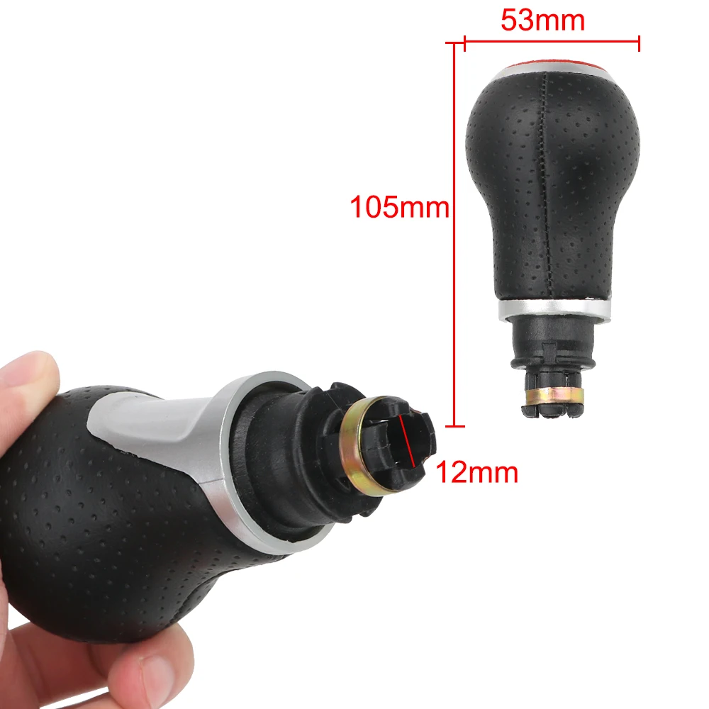 Car Gear Shift Knob For Audi A4 B6 B7 B8 A6 S4 8K A5 8T Q5 8R S Line Ibiza 6J Seat Leon Mk1 Passat Golf 5/6 Speeds 12mm