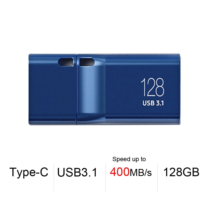 Imagem -04 - Samsung Usb3.1 Flash Drive de Disco Usb tipo c Dispositivo Pendrive Storager u Muf-da de Disco 64gb 128gb 256gb Velocidade de Usb-c de até 400 mb s