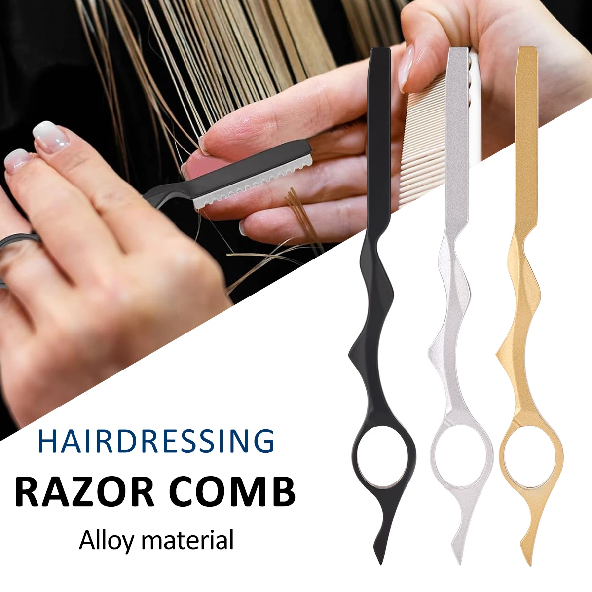 Professional Hair Thinning Razor & Shaving Knife - Japan Stainless Steel Barber Tool for Salon Haircut Thinner