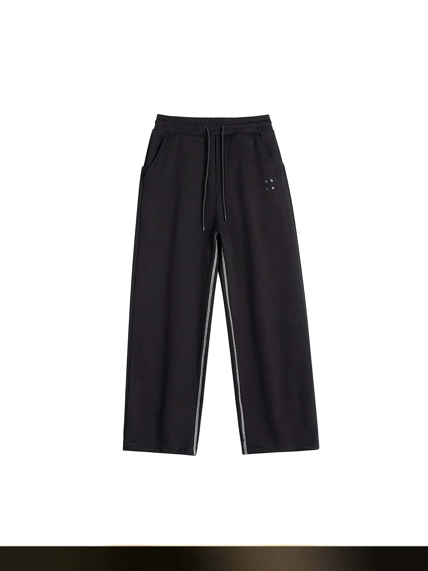 

American Retro Fce Lined Loose Straight Leg Sport Sweatpants for Men Autumn Winter Warm Comfortable Casual Trousers