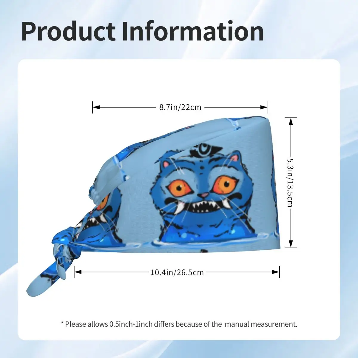 Verpleging Hoeden KPop Demon Hunters Werk Scrubs Hoed Medische Hoed Comfortabel Elastisch Voor Unisex Vrouwen Bandage Tie Terug Patroon Werken Cap