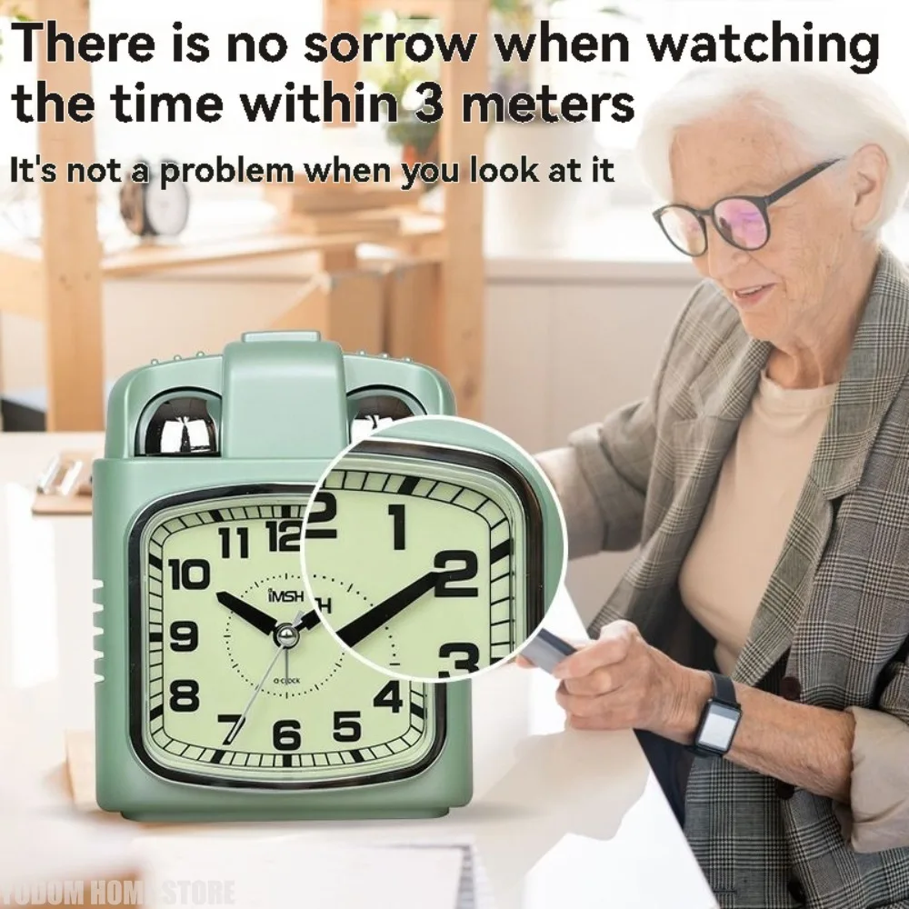 New Large Square Screen, Large Digital Luminous, Super Loud Silent Alarm Clock Alarm Clock Digital