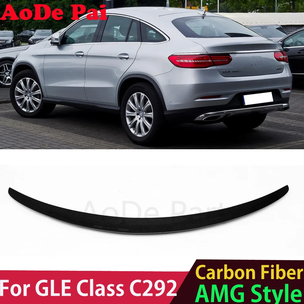 

W292 Spoiler AMG Style Real Carbon Fiber Rear Trunk Spoiler Wings for Mercedes GLE Class C292 Coupe 2015-2019