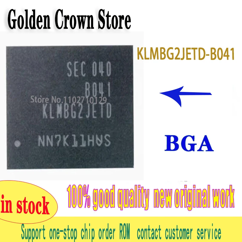 1~5pcs/lot KLMBG2JETD-B041 EMMC 32G 5.1 version font library storage work New original In Stock