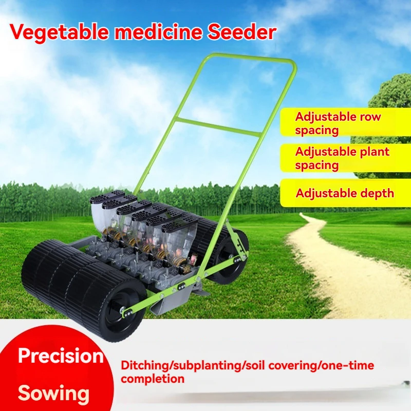 Cabbage Radish Onion Celery Coriander Green Onion Vegetable Seed Seeder Small Hand Push Fine Seeder Sowing Artifact