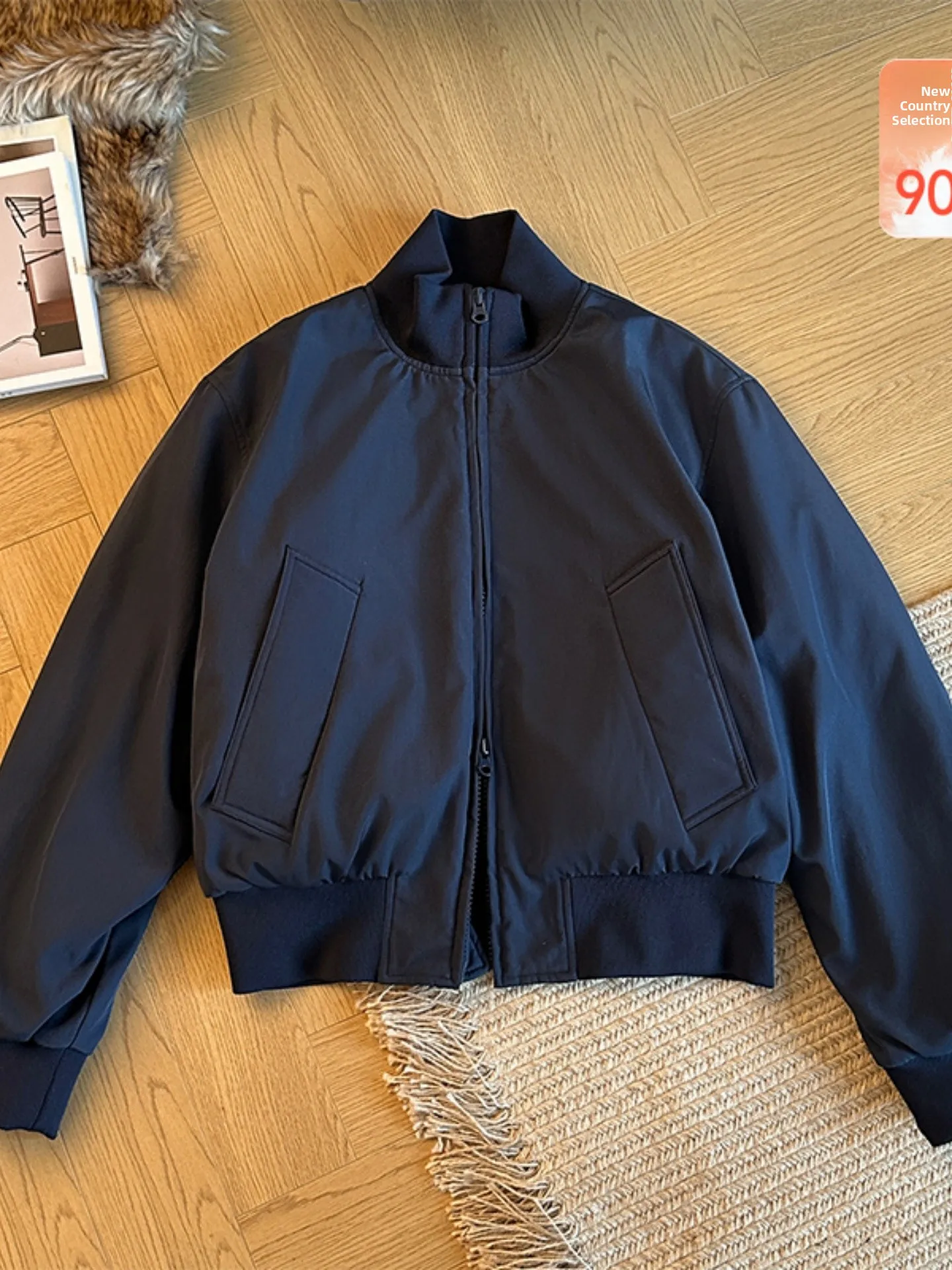 

Мужская утепленная зимняя куртка-бомбер с воротником-стойкой в американском стиле для активного отдыха, молодежная модная модель