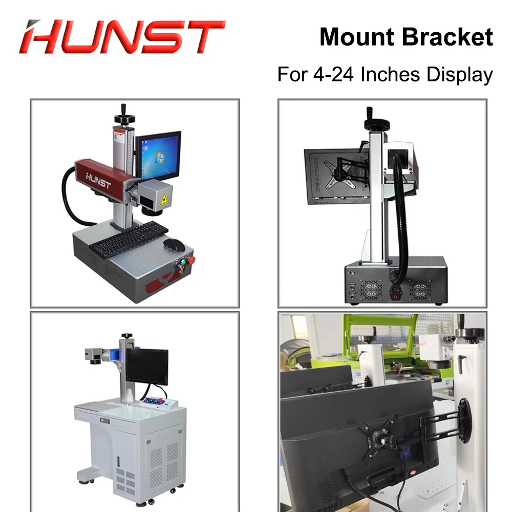 Staffa di montaggio per display TV HUNST nera 160 * 160mm per display da 4-24 pollici e supporto per monitor per macchina per marcatura laser