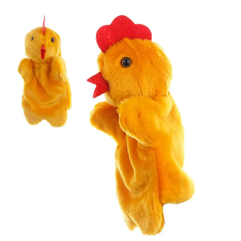 

Chicken Plush Puppets Plush Animal Finger Toys Soft Chicken Plush Animal Toy Cartoon Plush Animal Hand Puppets For Role-Playing