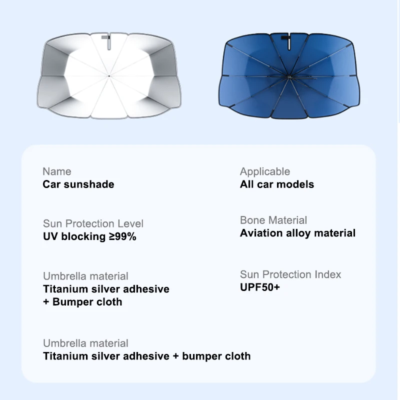 BLALION Upgraded Car Windshield Sunshade Umbrella Foldable Car Sunshade Front Window Cover for UV Ray Block Sun Heat Protection