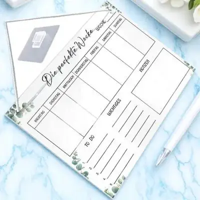 

1Set Dry Erase Memo Board Hanging Planner Wall Mounted to Do List Message Schedule Writing Organizer Wall Dry Erase Board