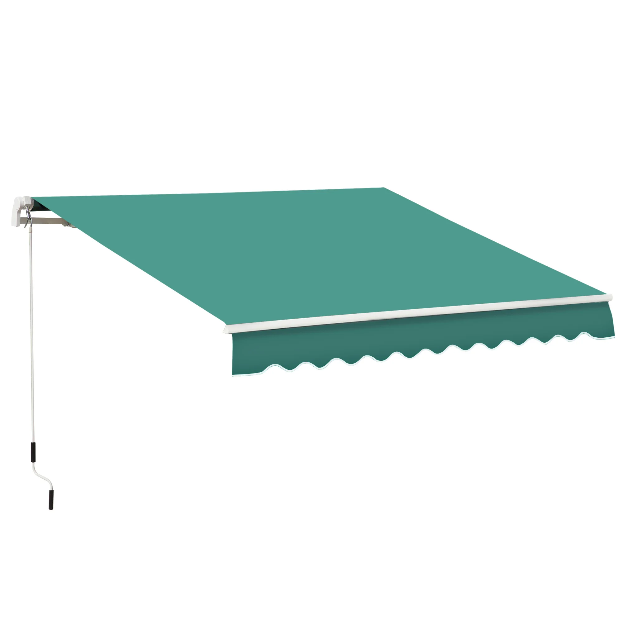Outsunny Opvouwbare Intrekbare Handluifel Met Buitenste Slinger 295X245 Cm