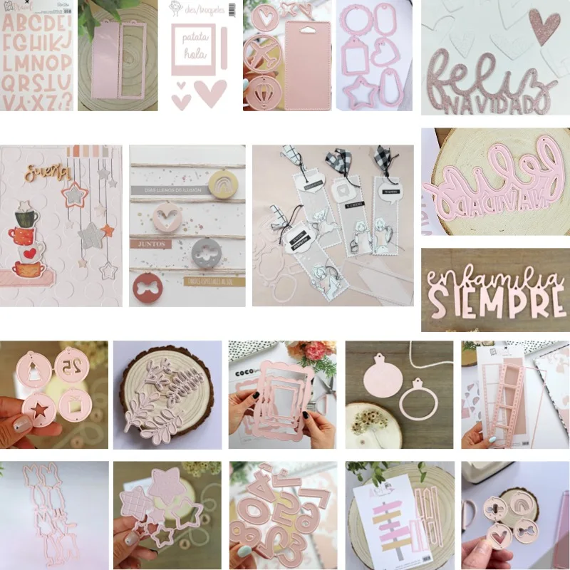 Love Bow Rainbow Irregular Flowers Cutting Dies Scrapbook Diary Decoration Stencil Embossing Template DIY Greeting Card Handmade
