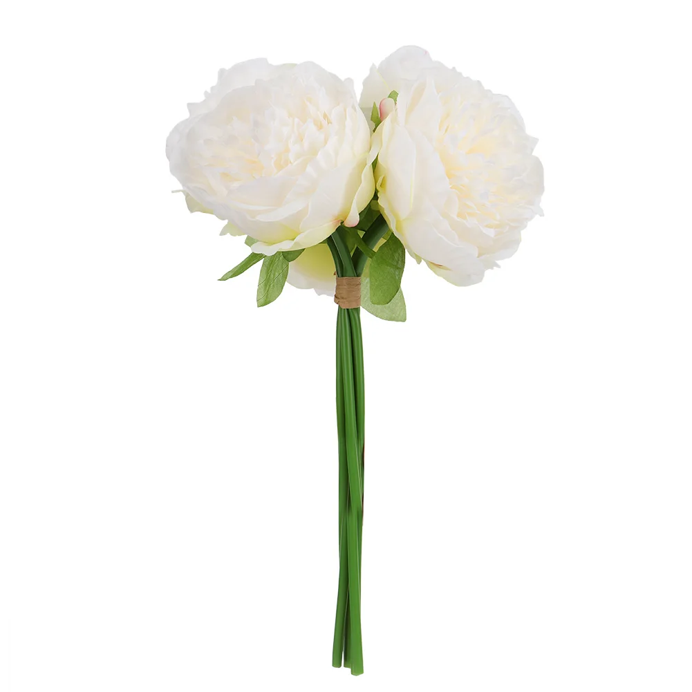 

Artificial Peony Flower European Style Silk Wedding Fake Bouquet Bride Holding Flowers For Ceremony Party Decoration