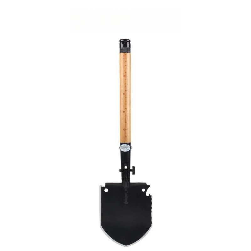 Outdoor vehicle-mounted multi-functional portable shovel for wild survival camping, hiking and mountaineering