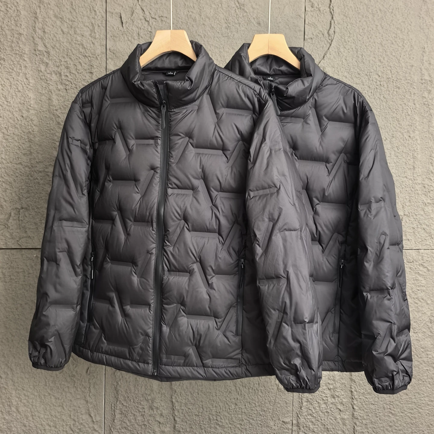 

aphene Heated down Jaet Men's Outdoor Casual Windproof Warm Stand Collar Du Feather Vest Polyester Fabric Zipper Closure