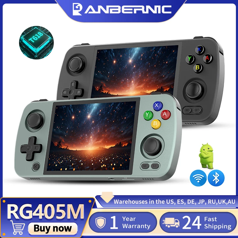 Anbernic RG405M وحدة تحكم بجهاز لعب محمول 4 ''IPS شاشة تعمل باللمس نظام Android12 4500mAh قذيفة معدنية واي فاي تدفق لعبة فيديو لاعب #1