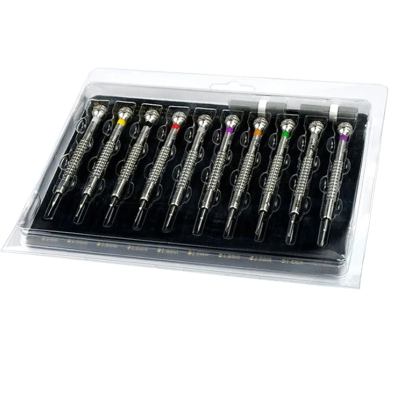 

10Pcs E113 Precision Screwdriver Set For Watchmakers Jewellers Flat Blade Screwdriver Spare Head Watch Repair Tools Kit Durable