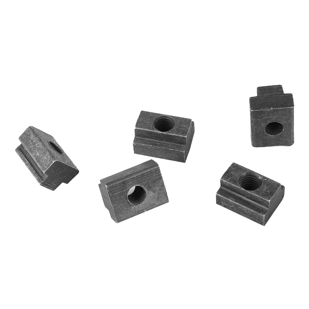5 pcs M8 Threads T-Slot Nut Black Oxide Finish 45 Carbon Steel T Slot Nuts Grade 8.8 Hammer Head Fastener Nut