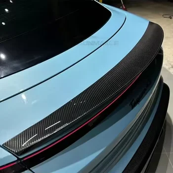 

SUNMAX High Quality Dry Carbon Fiber Rear Spoiler Tail Trunk Spoiler for Porsche Taycan Wing Spoilercustom