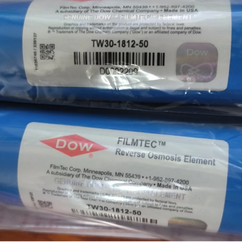 2 pcs Dow Filmtec 50 Gpd reverse osmosis membrane TW30-1812-50 kitchen RO water filter