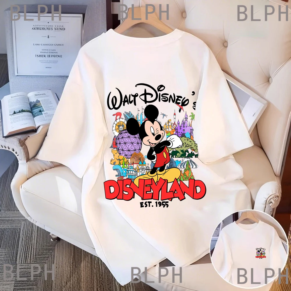 

Cotton Sanded Disney Parent-child T-shirt Autumn And Winter Warmth Family Wear Cartoon Print